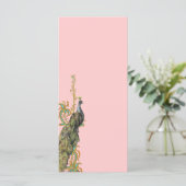 Invitation Signet de la carte en rack Peacock Gold (Debout devant)