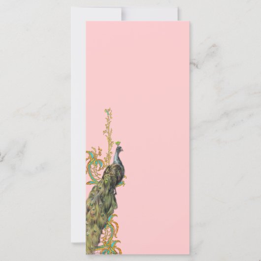 Invitation Signet de la carte en rack Peacock Gold (Devant)