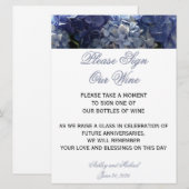 Invitation Signez Notre Hydrangea Signe de Vin (Devant / Derrière)