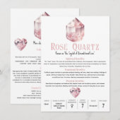 Invitation Signification métaphysique du cristal rose quartz (Devant / Derrière)