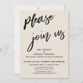 Invitation S'il vous plaît rejoignez-nous après la réception (Devant)