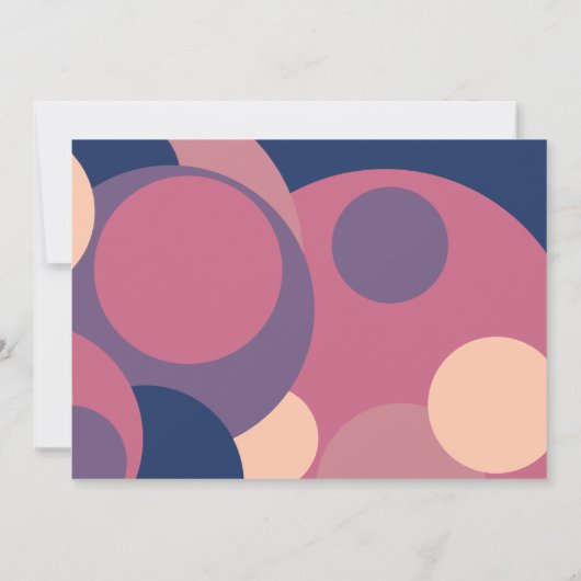 Invitation S'il vous plaît, rejoignez-nous le Mariage Cercles (Dos)