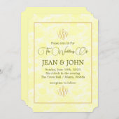 Invitation S'Il Vous Plaît Rejoignez-Nous Pour Le Mariage À L (Devant / Derrière)