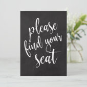 Invitation S'Il Vous Plaît Trouver Votre Siège À Un Prix Abor (Debout devant)