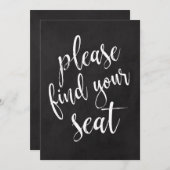 Invitation S'Il Vous Plaît Trouver Votre Siège À Un Prix Abor (Devant / Derrière)