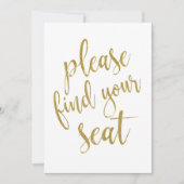 Invitation S'Il Vous Plaît Trouver Votre Siège Parties scinti (Devant)