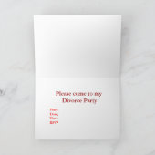 Invitation S'il vous plaît venez à mon Divorce Party (Intérieur)