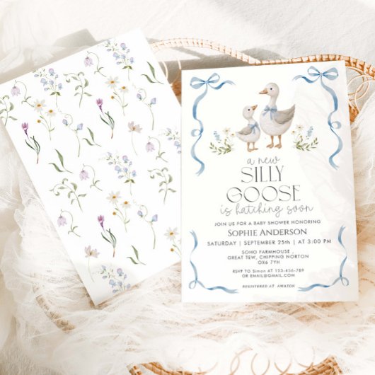 Invitation Silencieux Vinatge Bow Boy Baby shower