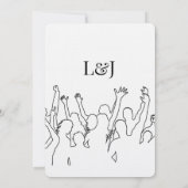 Invitation Silhouette artistique Destination Mariage Art mode (Dos)