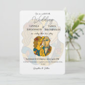 Invitation Silhouette artistique Destination Mariage Art mode (Debout devant)