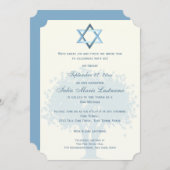 Invitation Silhouette Bat mitzvah d'arbre (Devant / Derrière)