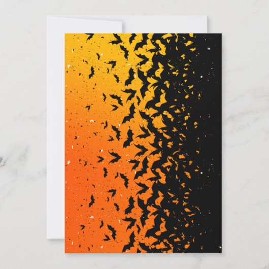 Invitation Silhouette Bats Vampire Dracula Halloween Motif (Devant)