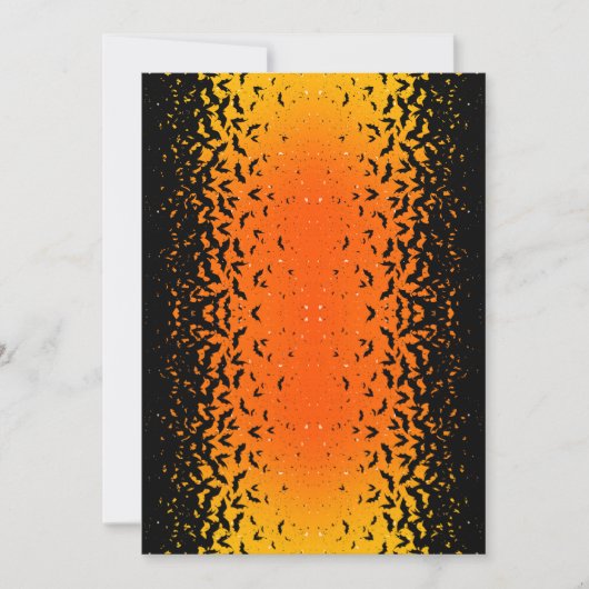 Invitation Silhouette Bats Vampire Dracula Halloween Motif (Devant)