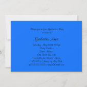 Invitation Silhouette bleue et noire 2025 Graduation Party (Dos)