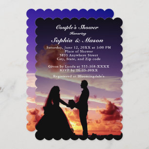 Invitation Silhouette Bride & Groom Couple Couple Couple Coup