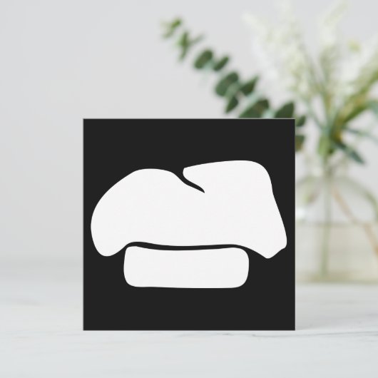 Invitation silhouette casquette chef (Debout devant)