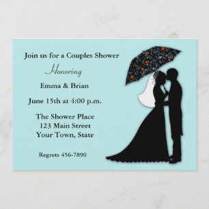 Invitation Silhouette Couples Shoples