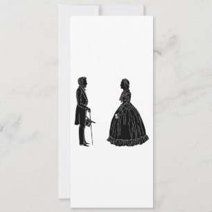 Invitation silhouette d'abraham lincoln mary todd lincoln