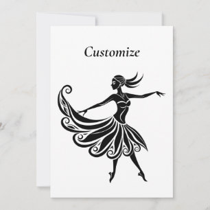 Invitation Silhouette Danseuse Africaine Art Thunder_Thunder_