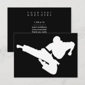 Invitation silhouette d'arts martiaux (Devant / Derrière)