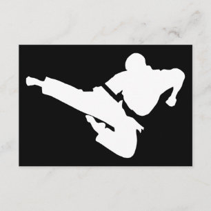 Invitation silhouette d'arts martiaux