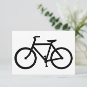 Invitation silhouette de bicyclette (Debout devant)