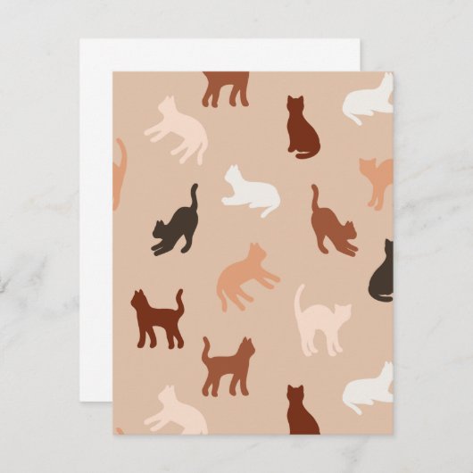 Invitation Silhouette de chat (Devant / Derrière)