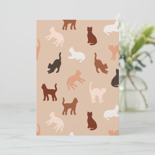 Invitation Silhouette de chat (Debout devant)