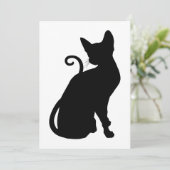 Invitation Silhouette de chat (Debout devant)