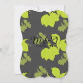 Invitation Silhouette de citron vert jaune frais gris pour ma (Dos)