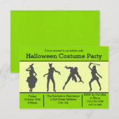 Invitation Silhouette de costume Vert-Invitation pour soirée  (Devant / Derrière)