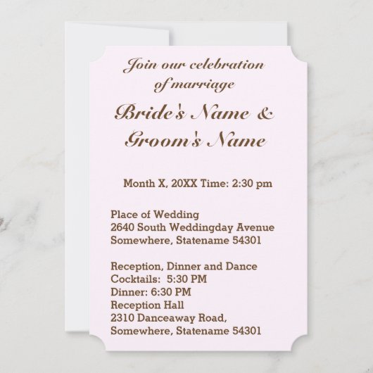 Invitation Silhouette de couple nuptiale Coeur en Mariage de (Devant)