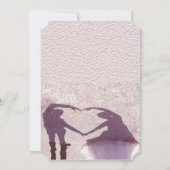 Invitation Silhouette de couple nuptiale Coeur en Mariage de (Dos)