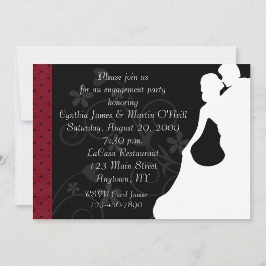 Invitation Silhouette de couples (Devant)