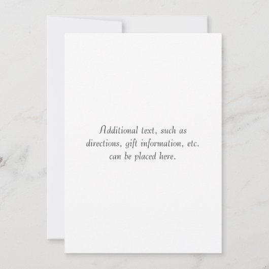 Invitation Silhouette de couples (Dos)