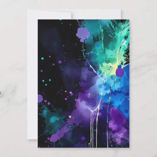 Invitation Silhouette de dino avec thème dinosaure nocturne (Dos)