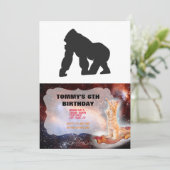 Invitation Silhouette de Gorille (Debout devant)
