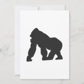 Invitation Silhouette de Gorille (Dos)