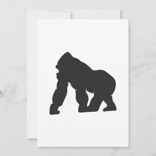 Invitation Silhouette de Gorille (Dos)
