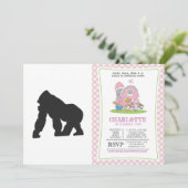 Invitation Silhouette de Gorille (Debout devant)