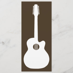 Invitation silhouette de guitare acoustique