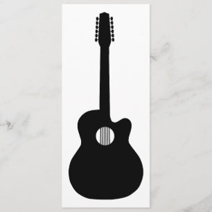Invitation silhouette de guitare acoustique