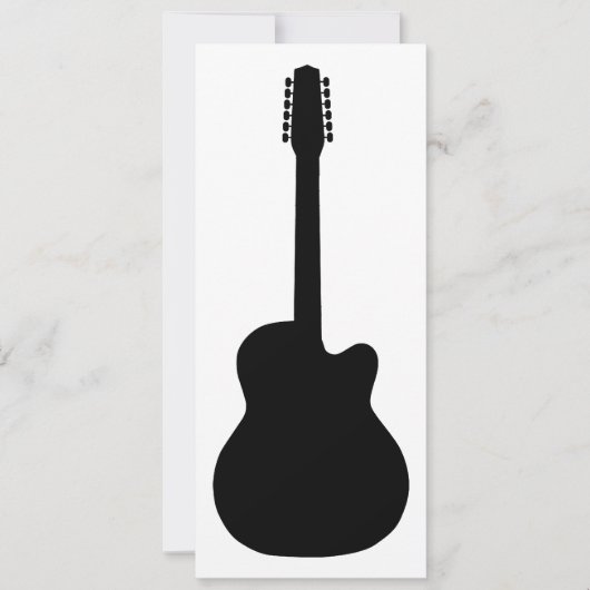 Invitation silhouette de guitare électrique (Devant)