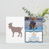 Invitation silhouette de la ferme de chèvres (Debout devant)