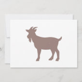 Invitation silhouette de la ferme de chèvres (Dos)