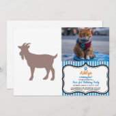 Invitation silhouette de la ferme de chèvres (Devant / Derrière)