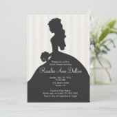 Invitation Silhouette de la mariée - Fêtes de l'mariée (ivoir (Debout devant)