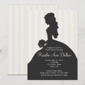 Invitation Silhouette de la mariée - Fêtes de l'mariée (ivoir (Devant / Derrière)