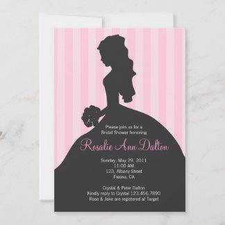 Invitation Silhouette de la mariée - Fêtes de l'mariée (Pinkl