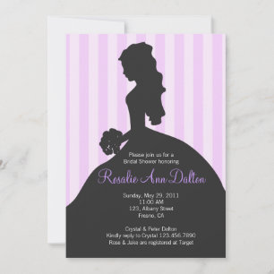 Invitation Silhouette de la mariée - Fêtes de l'mariée (viole